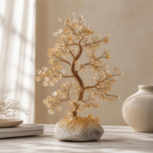 Golden Quartz Crystal Tree