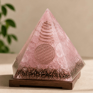 Rose Quartz Orgonite Pyramid